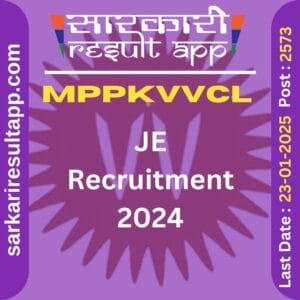 MPPKVVCL JE Recruitment 2024