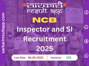 NCB Inspector and SI Recruitment 2025