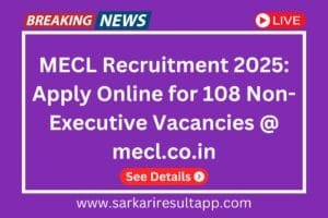 MECL Recruitment 2025